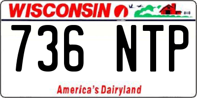 WI license plate 736NTP