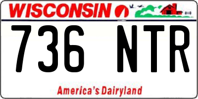 WI license plate 736NTR