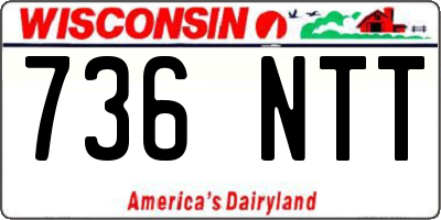 WI license plate 736NTT