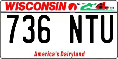 WI license plate 736NTU
