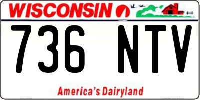 WI license plate 736NTV