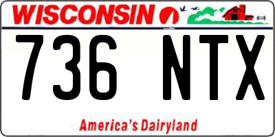 WI license plate 736NTX