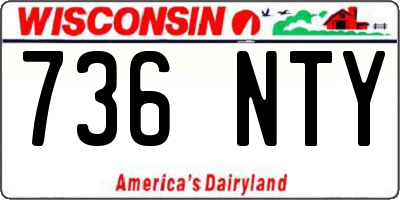 WI license plate 736NTY