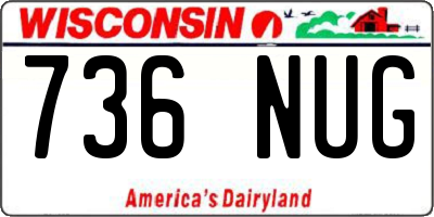 WI license plate 736NUG