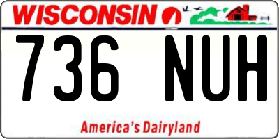 WI license plate 736NUH