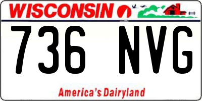 WI license plate 736NVG