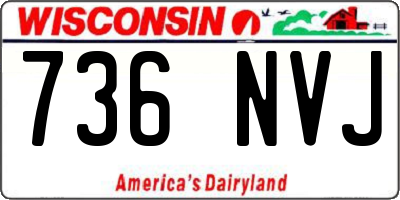 WI license plate 736NVJ