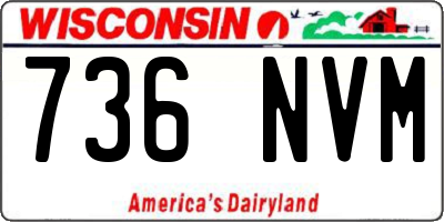 WI license plate 736NVM