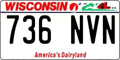 WI license plate 736NVN