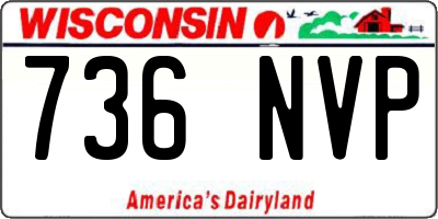 WI license plate 736NVP