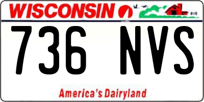 WI license plate 736NVS