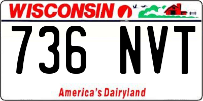 WI license plate 736NVT