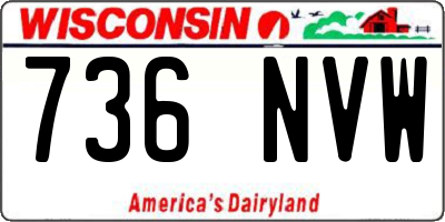 WI license plate 736NVW