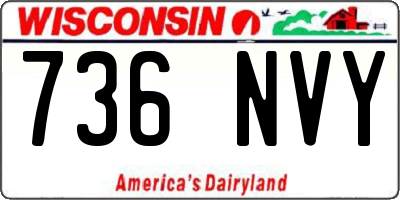 WI license plate 736NVY