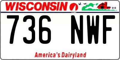 WI license plate 736NWF