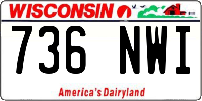 WI license plate 736NWI