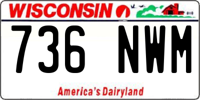 WI license plate 736NWM