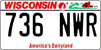 WI license plate 736NWR