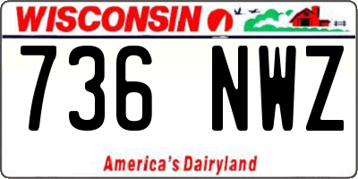 WI license plate 736NWZ