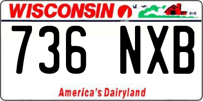 WI license plate 736NXB
