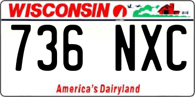 WI license plate 736NXC