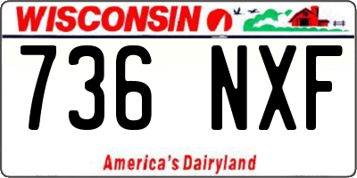 WI license plate 736NXF