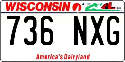 WI license plate 736NXG