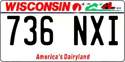 WI license plate 736NXI