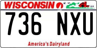WI license plate 736NXU