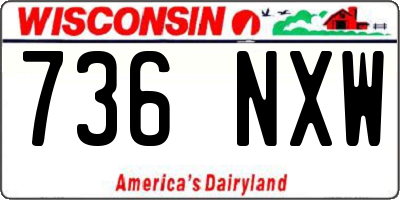 WI license plate 736NXW