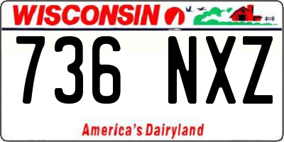 WI license plate 736NXZ