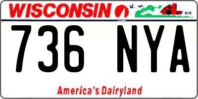 WI license plate 736NYA