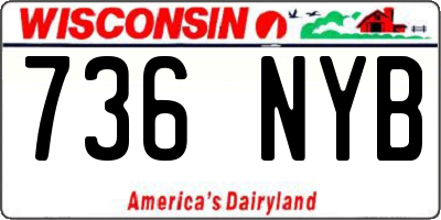WI license plate 736NYB