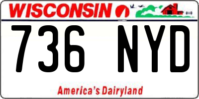 WI license plate 736NYD