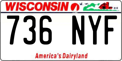 WI license plate 736NYF