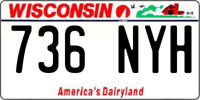 WI license plate 736NYH