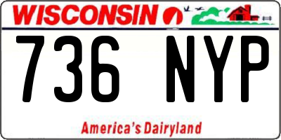 WI license plate 736NYP
