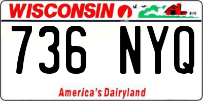WI license plate 736NYQ