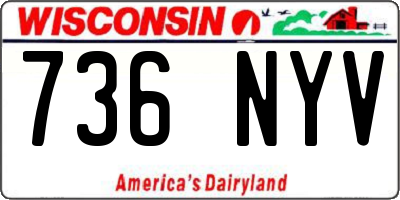 WI license plate 736NYV