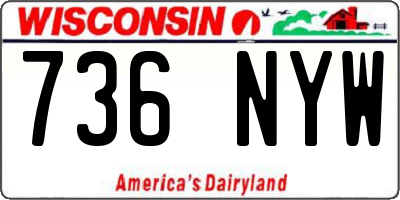 WI license plate 736NYW