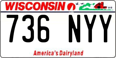 WI license plate 736NYY