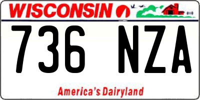 WI license plate 736NZA