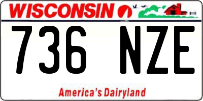 WI license plate 736NZE