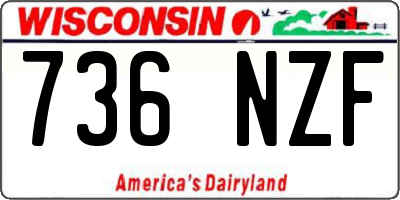 WI license plate 736NZF