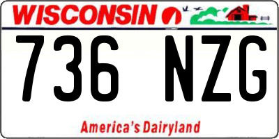WI license plate 736NZG