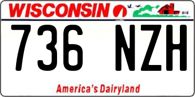 WI license plate 736NZH