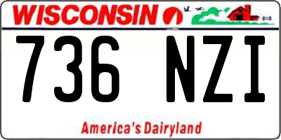WI license plate 736NZI
