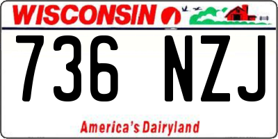 WI license plate 736NZJ