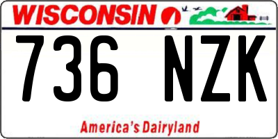 WI license plate 736NZK