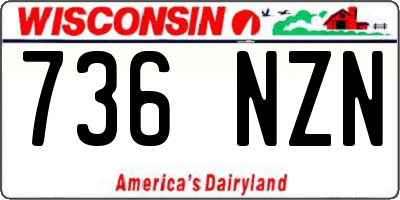 WI license plate 736NZN
